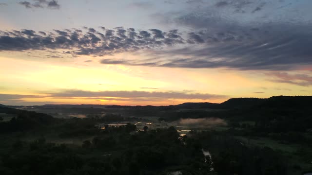 Countryside Valley Sunrise View