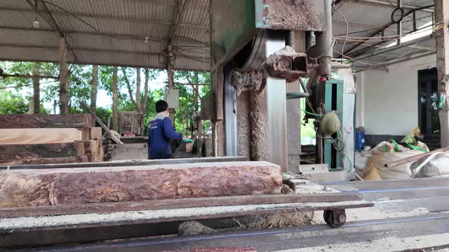 Log On Sawmill Carriage