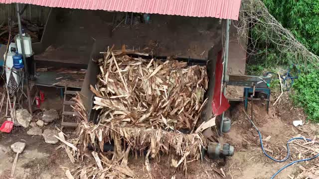 Aerial Over Wood Waste Shed