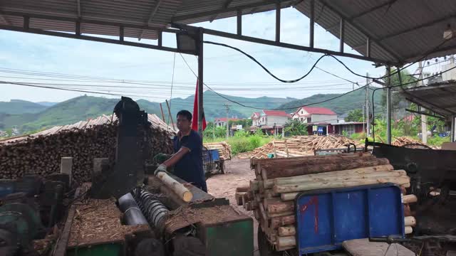 Loading Log Into Debarker
