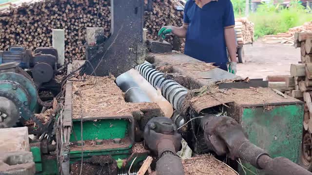 Woman Working At Sawmill