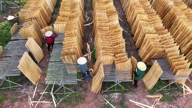 Drone View Of Drying Yard