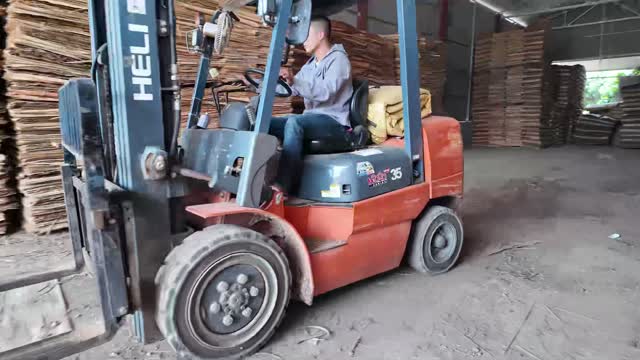 Forklift Wheel Close View
