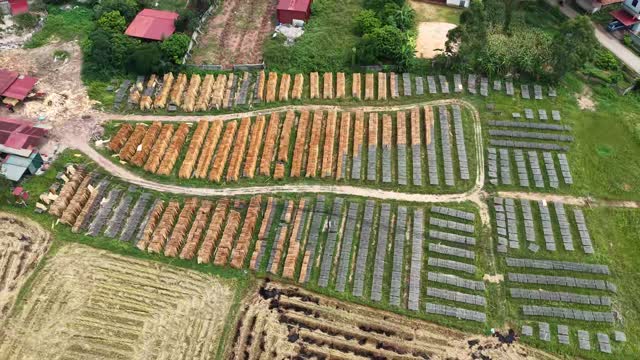 Drone View Of Rural Sawmill