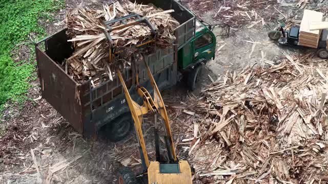 Drone Over Truck Loading