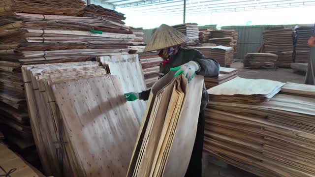 Handling Wood Veneer Sheets