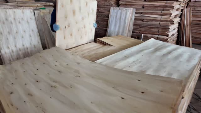 Close Up Of Veneer Sheets
