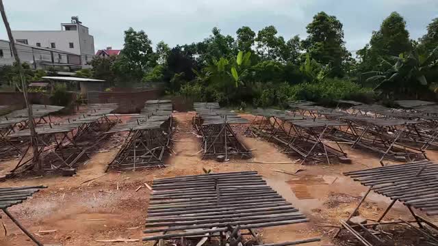 Empty Timber Drying Racks