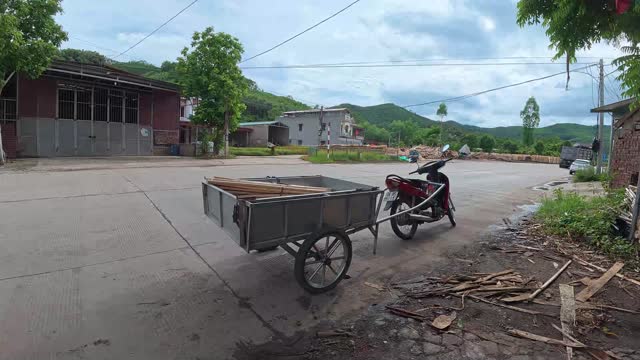 Loaded Cart By Roadside