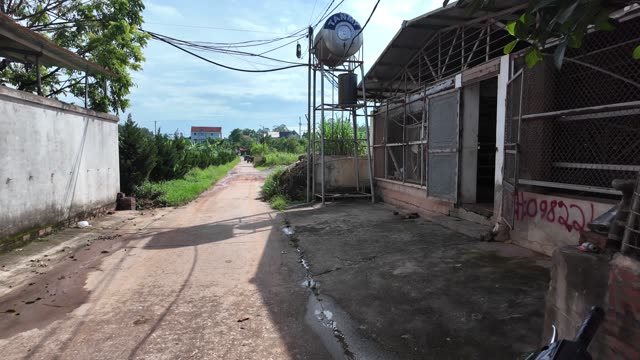 Rural Farm Lane And Buildings