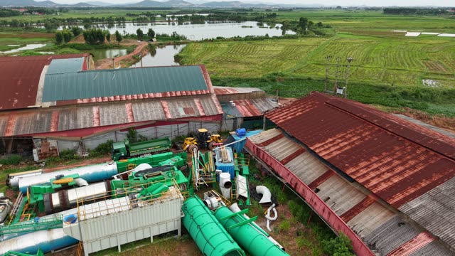 Factory Ruins By Rice Fields — Shot 4