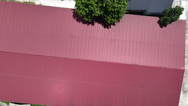 Overhead Red Barn Roof