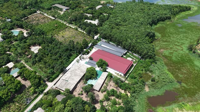 Farm Barn And Orchards