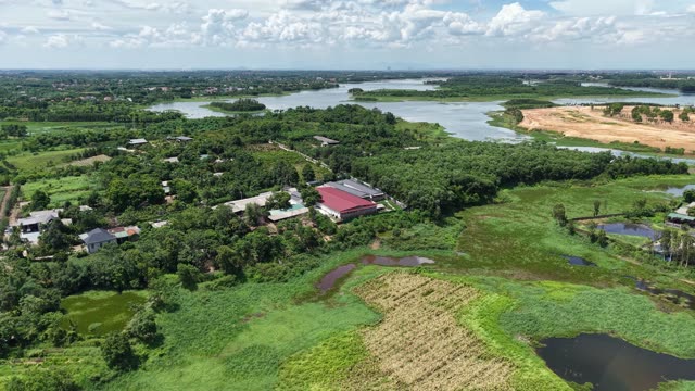 River Landscape With Sandbank