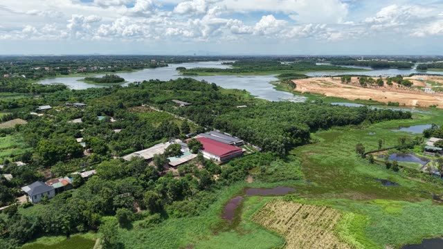 Village Beside Wide River
