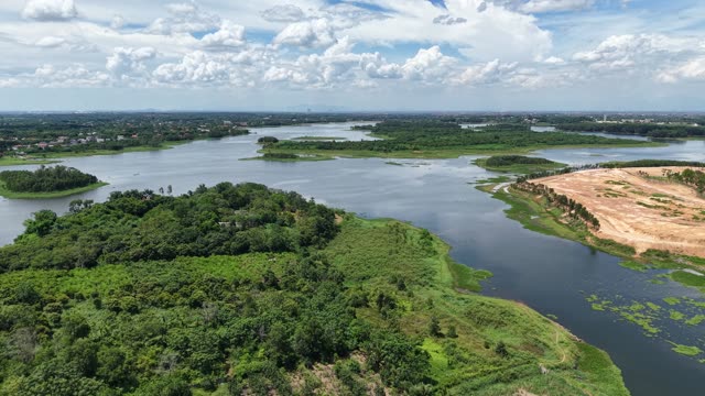 Lake With Green Islands