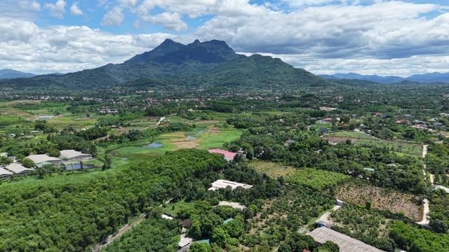 Mountain Over Green Countryside