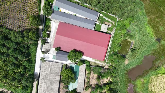 Farm Barns And Fields