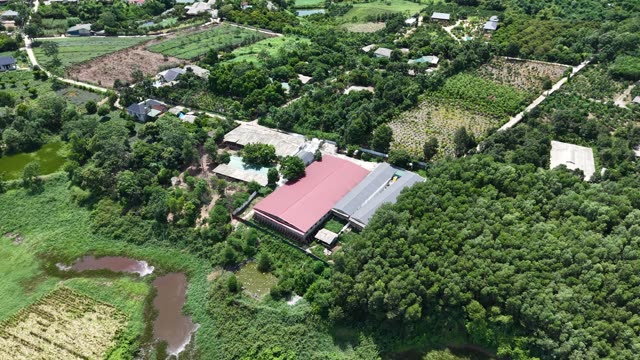 Farm Among Green Orchards