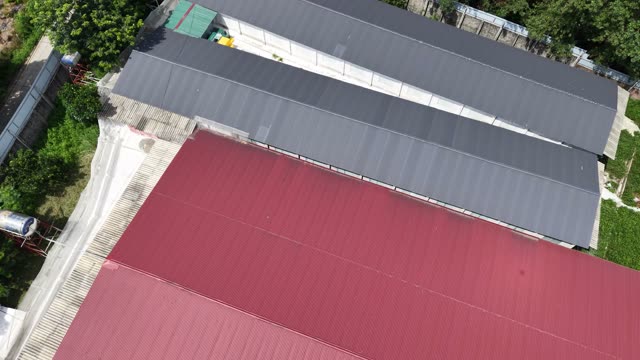 Aerial Over Barn Roofs