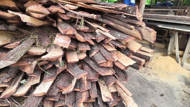 Pile Of Wood Offcuts