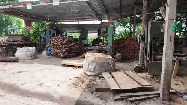 Rural Sawmill Yard Overview