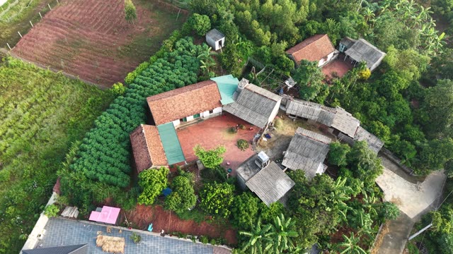 Countryside Homestead From Above