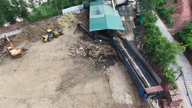 Close Up Of Bark Conveyor Belt