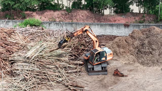 Machinery At Timber Processing Yard