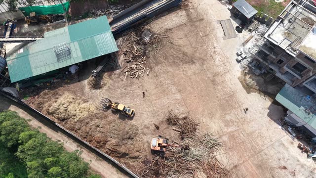 Timber Yard With Multiple Machines