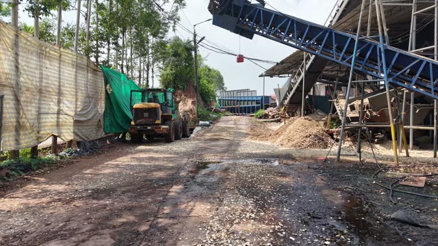 Loader Parked By Timber Road