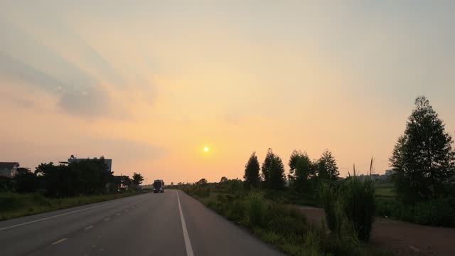 Countryside Road at Sunset