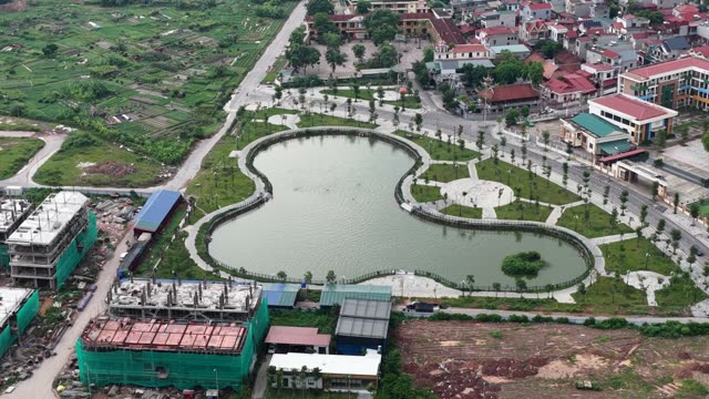 Aerial Flower Lake Park