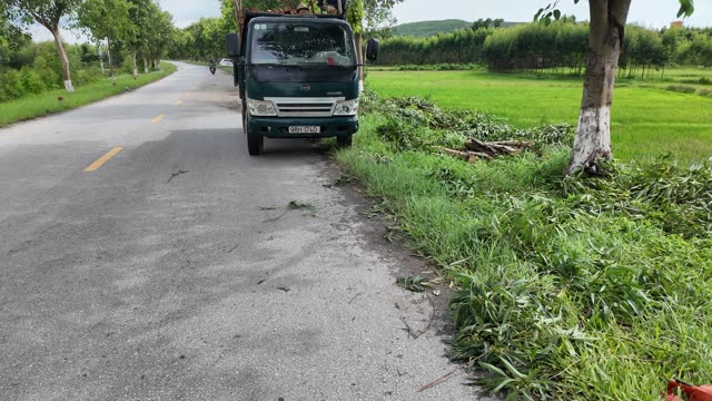 Rural Road With Parked Truck
