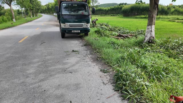 Country Lane And Farm Truck