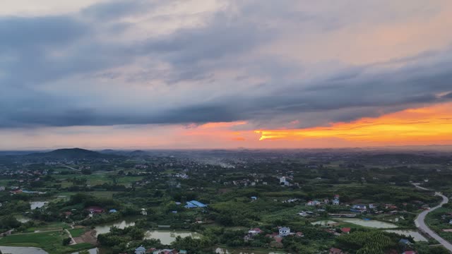 Evening Sky Over The Village