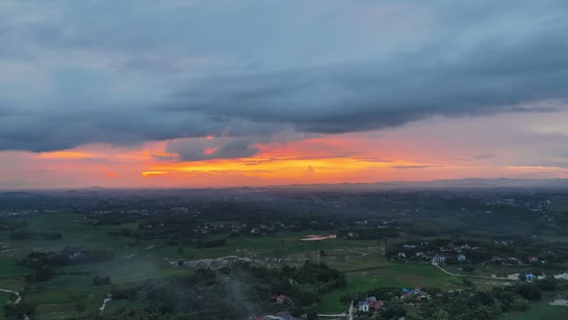 Hillside Villas In The Evening