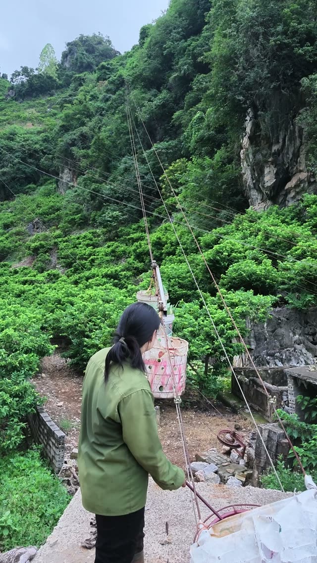 Basket Hanging On Zipline