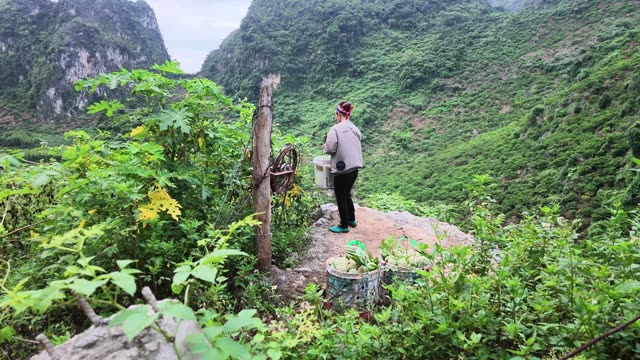 Woman Overlooking Mountain Valley