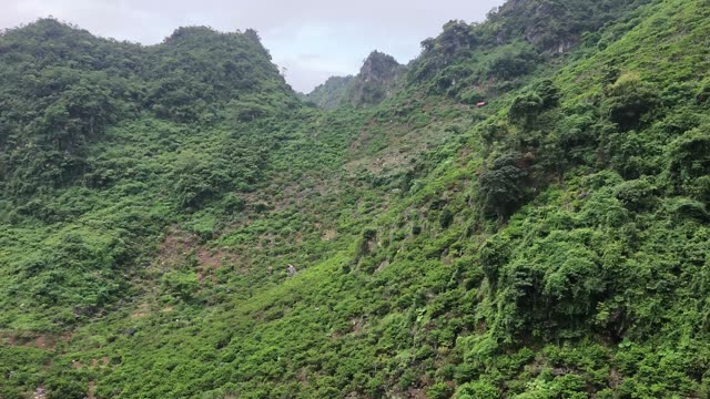 Green Valley Between Mountain Ridges
