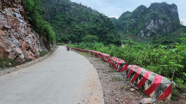 Motorbike Riding Mountain Road