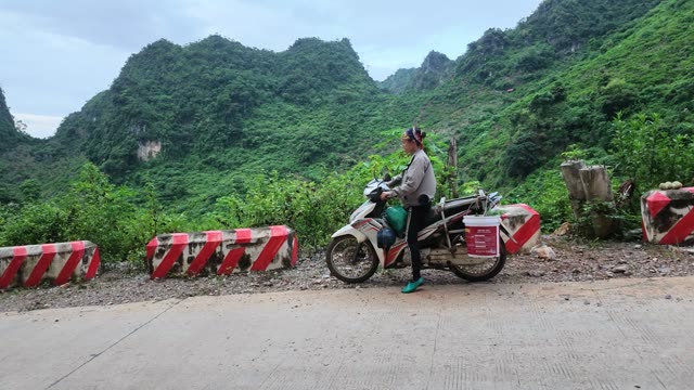 Motorbike Loaded With Produce Buckets