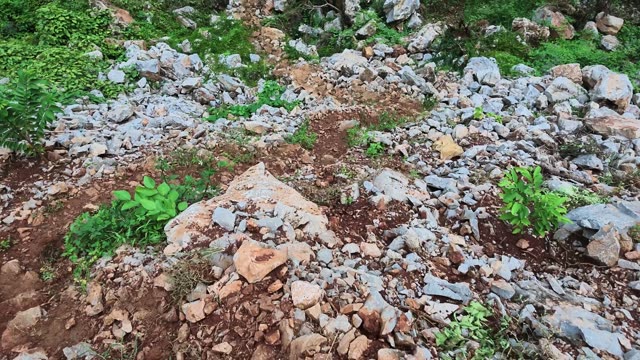 Rugged Path Through Rocky Terrain