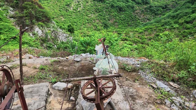 Rusty Pump Wheel With Sack