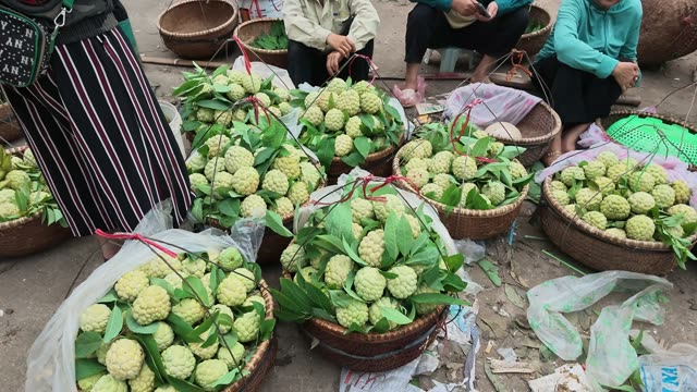 Baskets Tied With Red Ribbon