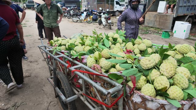Cart Loaded With Ribboned Baskets