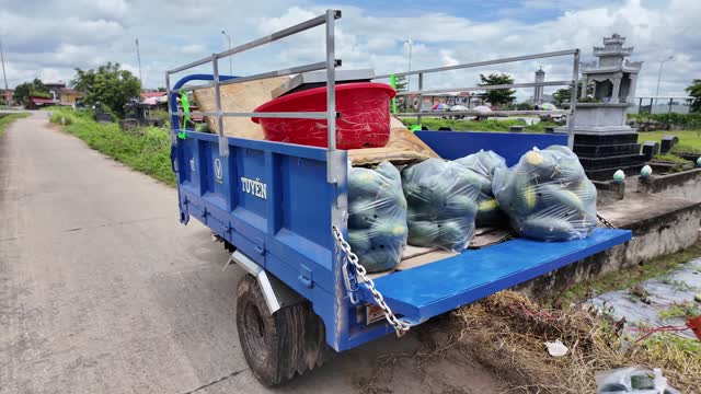 Loaded Cargo Trike On Road