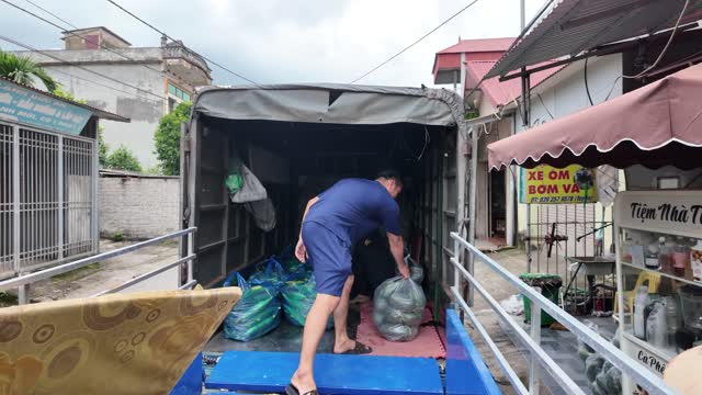 Loading Bagged Produce Truck
