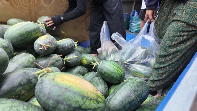 Pile Of Fresh Watermelons
