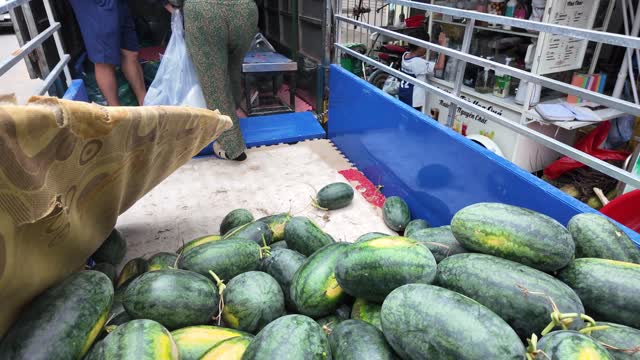 Watermelons Loaded On Truck